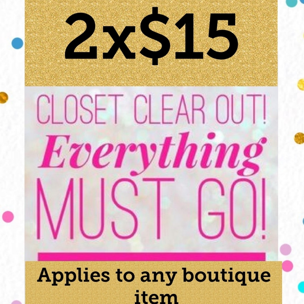 Boutique items sale